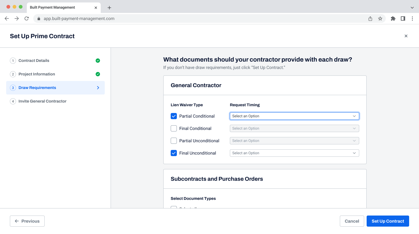 Requirements Setup Wizard